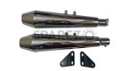 Royal Enfield GT Continental 650cc Exhaust Muffler Silencer Chrome - SPAREZO